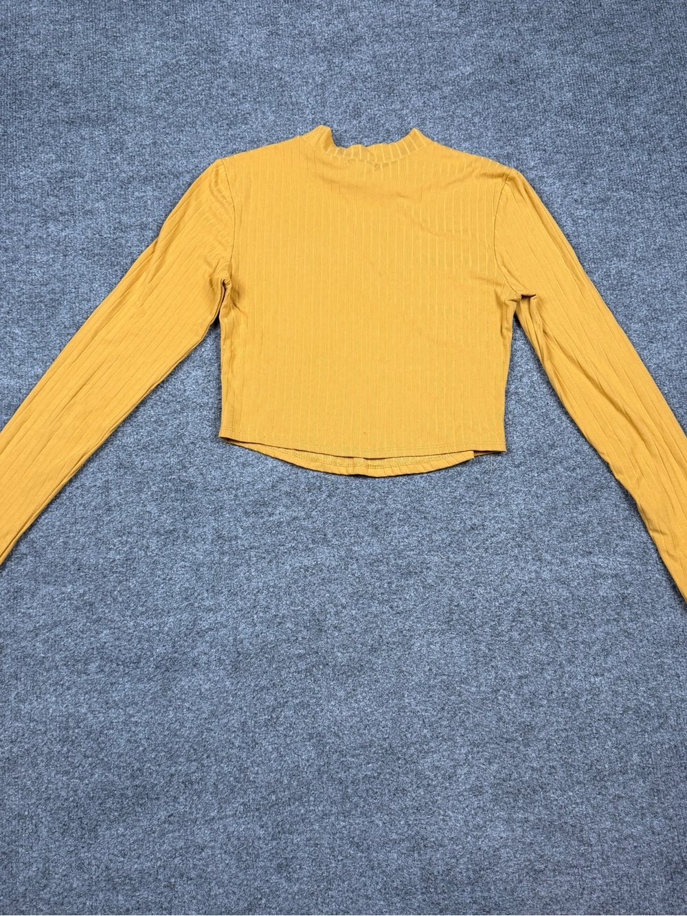 Rue21 Mustard Yellow Long Sleeve Ribbed Crop Top